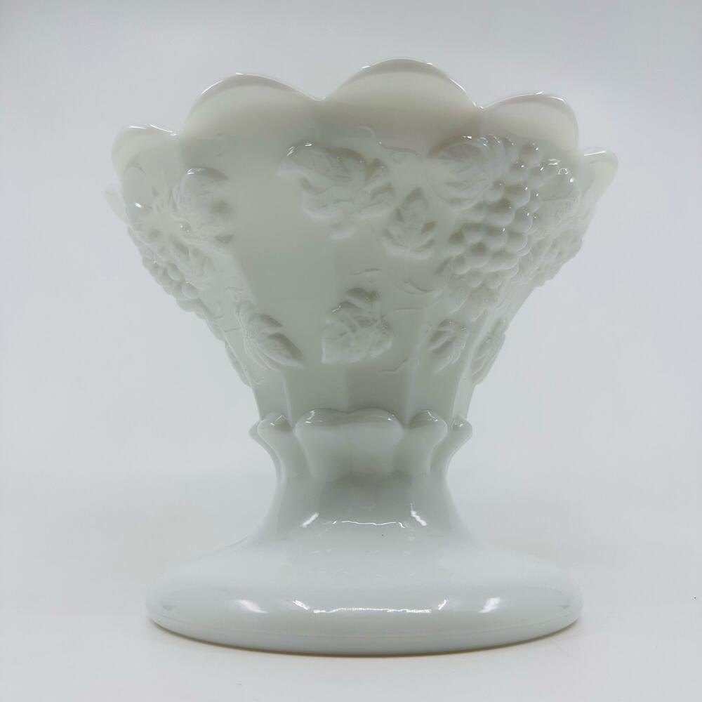 Westmoreland Paneled Grape Milk Glass 5" Epergne Base Piece Code - EPEB5 Antique
